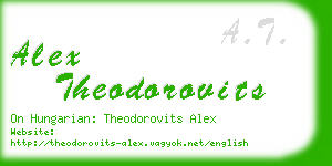 alex theodorovits business card